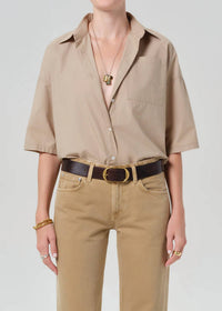 Citizens Of Humanity - Frances Cropped Cape Button Up Shirt