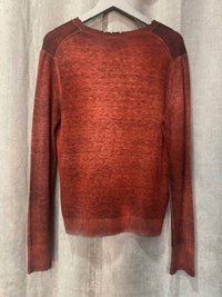 Avant Toi Women's Cashmere Jumper in bordeaux - women's sweater - alternate view