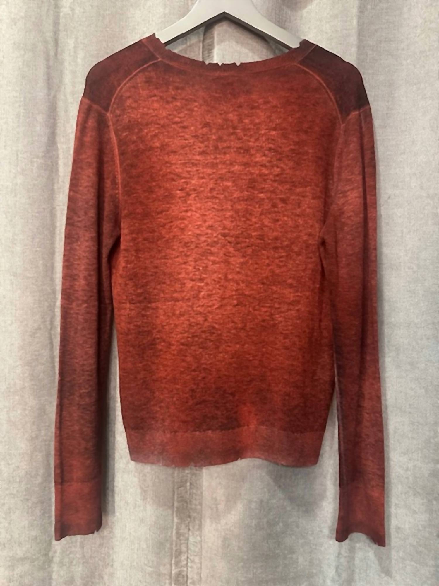Avant Toi Women's Cashmere Jumper in bordeaux - women's sweater - alternate view