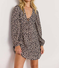MINKPINK Elka Long Sleeve Mini Dress in floral - women's dress - view 4
