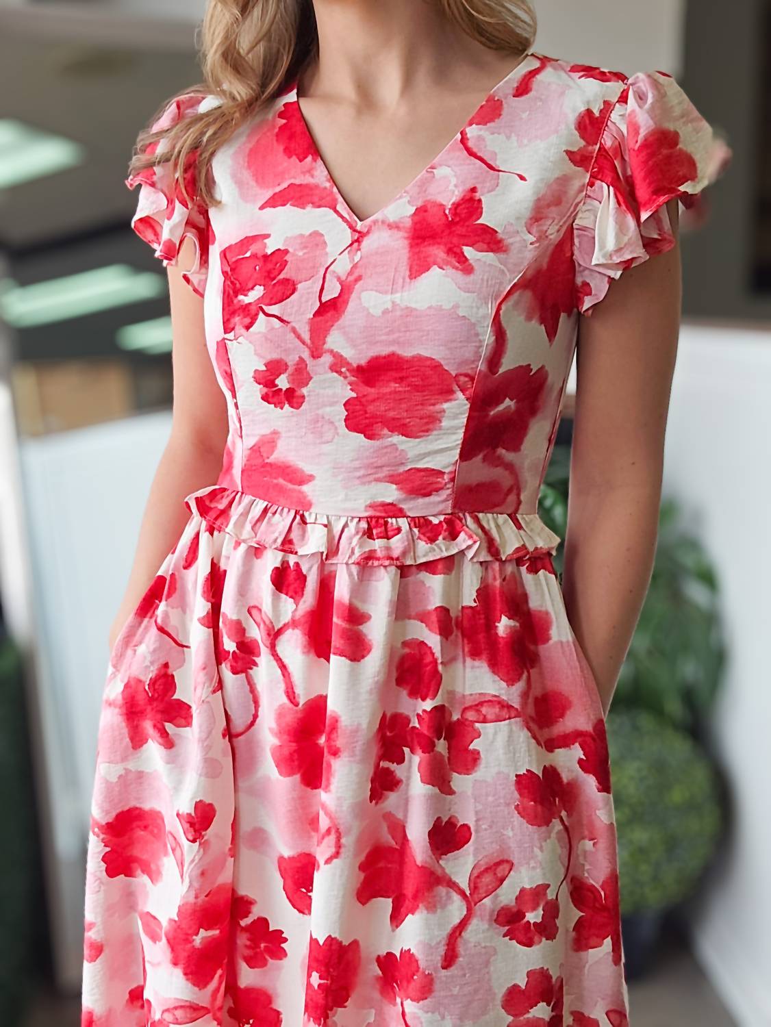 In February Lana Dress in vibrant red - women's dress - view 7