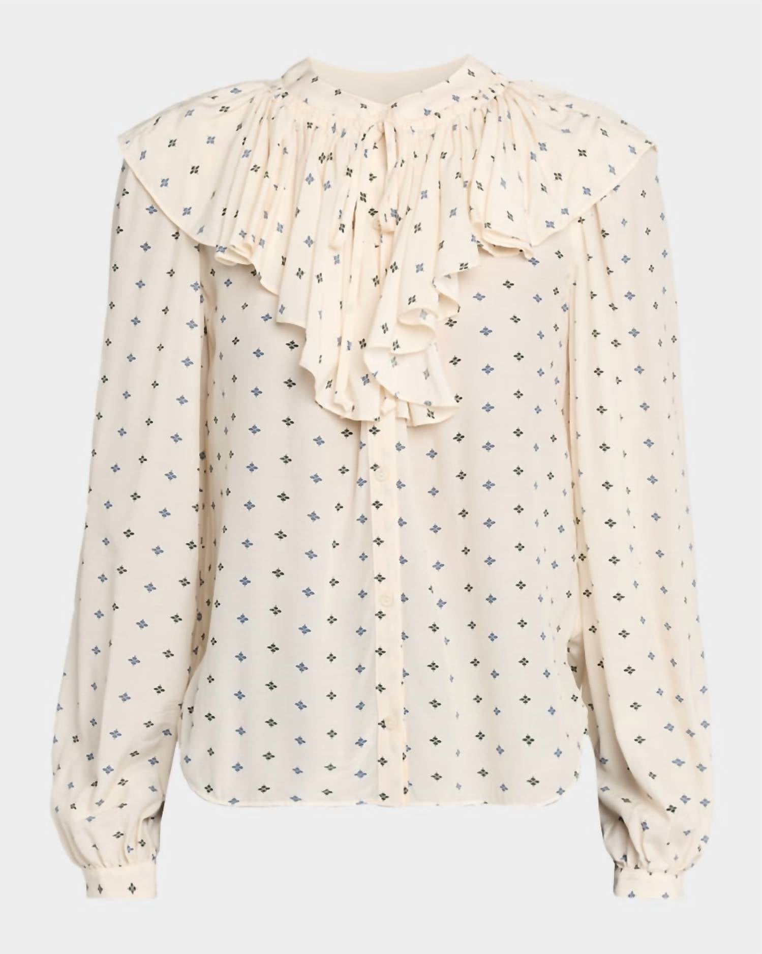 Veronica Beard - Gomez Long Sleeve Ruffle Blouse