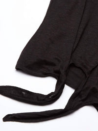 Ramy Brook Women's Mellie Tank Top With Tie Front in black - women's tank top - alternate view