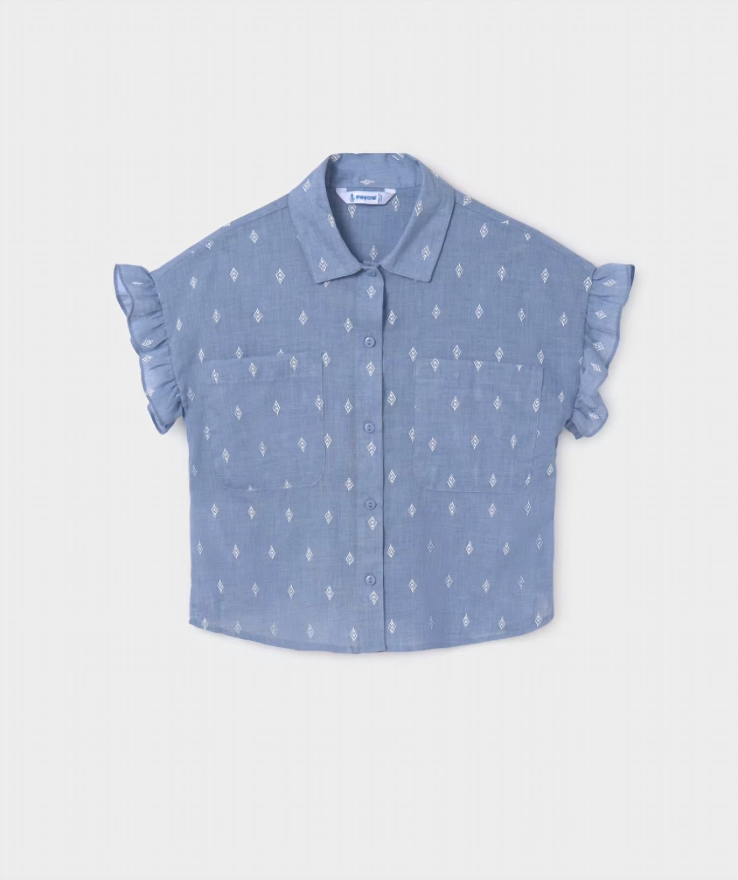 Mayoral - Girl's 2-Piece Soft Light Denim With Detail Top
