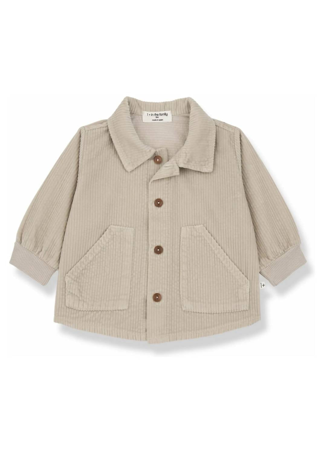 One More In the Family Kid's Jureme Cord Shirt in the family kid s jureme cord shirt in turtledove - item
