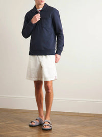 Orlebar Brown - Bolam Garment Dyed Cotton-jersey Half Zip Sweatshirt