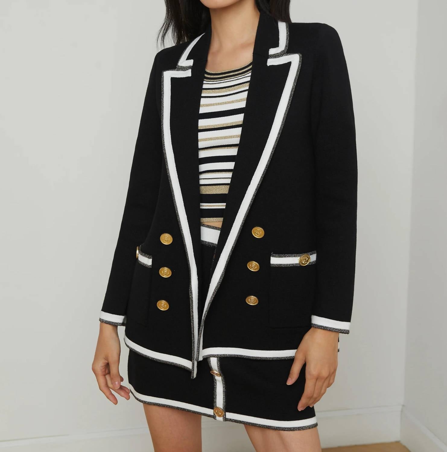 L'Agence - Kenji Oversized Knit Blazer