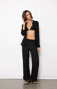 Bobi - Smocked Wide Leg Pant