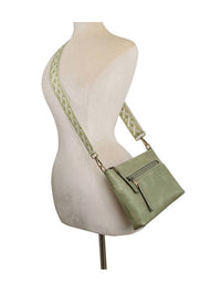 Handbag Factory Corp - Boxy Rectangular Guitar Strap Crossbody Bag