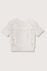 Ulla Johnson - Stella Short Sleeve Floral Crochet Knit Top
