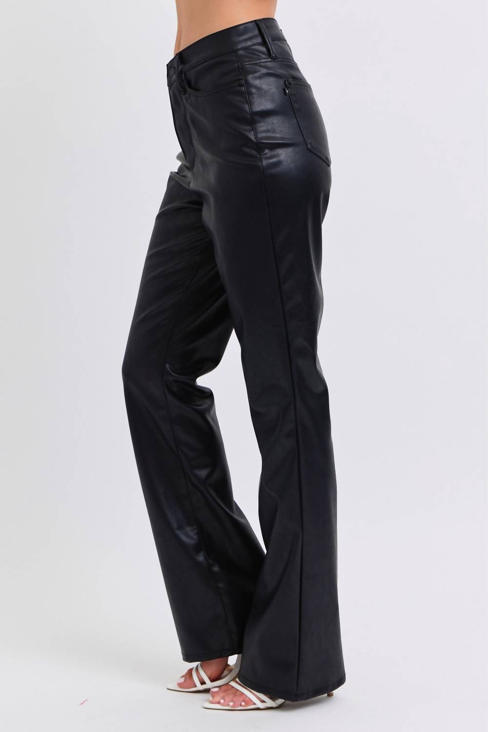 Judy Blue - Faux Leather Bootcut Jeans