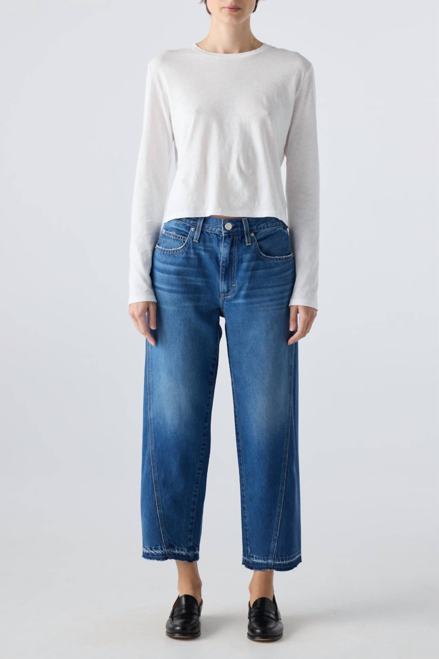 AMO Women's Maria Long Weekend Jeans in blue - women's jeans