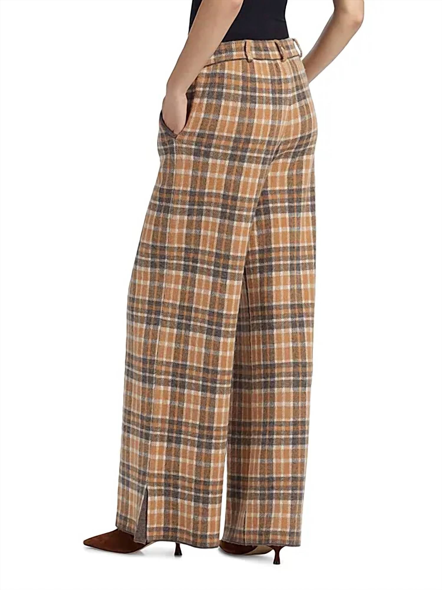 Naadam - Luxe Plaid Jacquard Wool Trousers