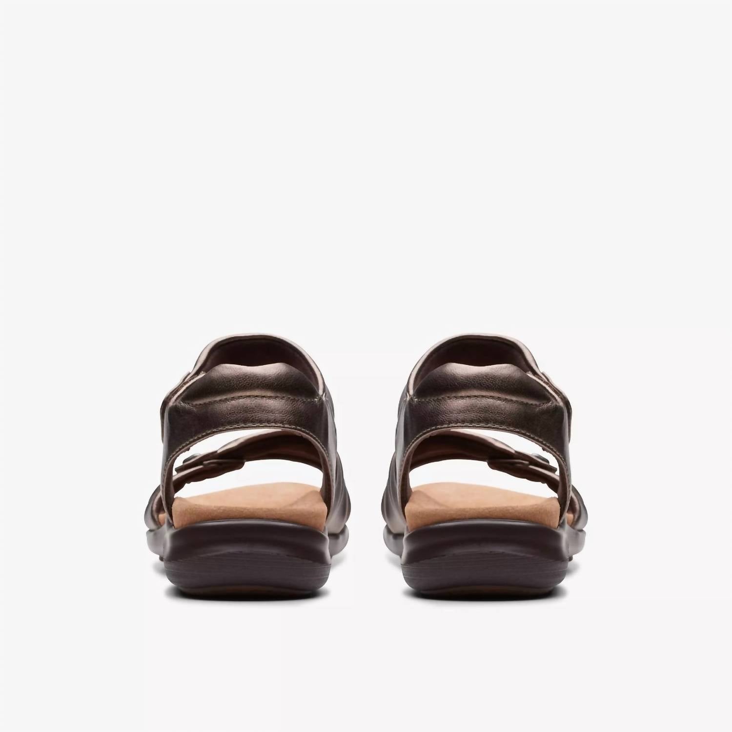 Clarks Women's Kitly Ave Leather Sandals in bronze - women's sandal - alternate view