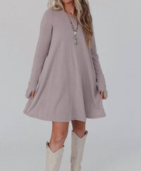 Three Bird Nest - Nest Jake Long Sleeve Crewneck Mini Dress
