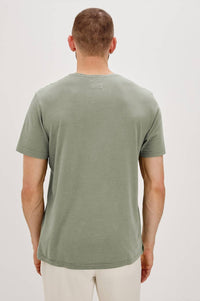 Rails Johnny T-shirt in olive - men's t-shirt - alternate view