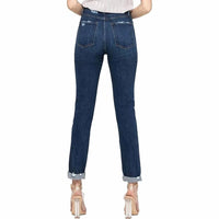 Vervet By Flying Monkey - Erika Stretch Distress Mom Jeans