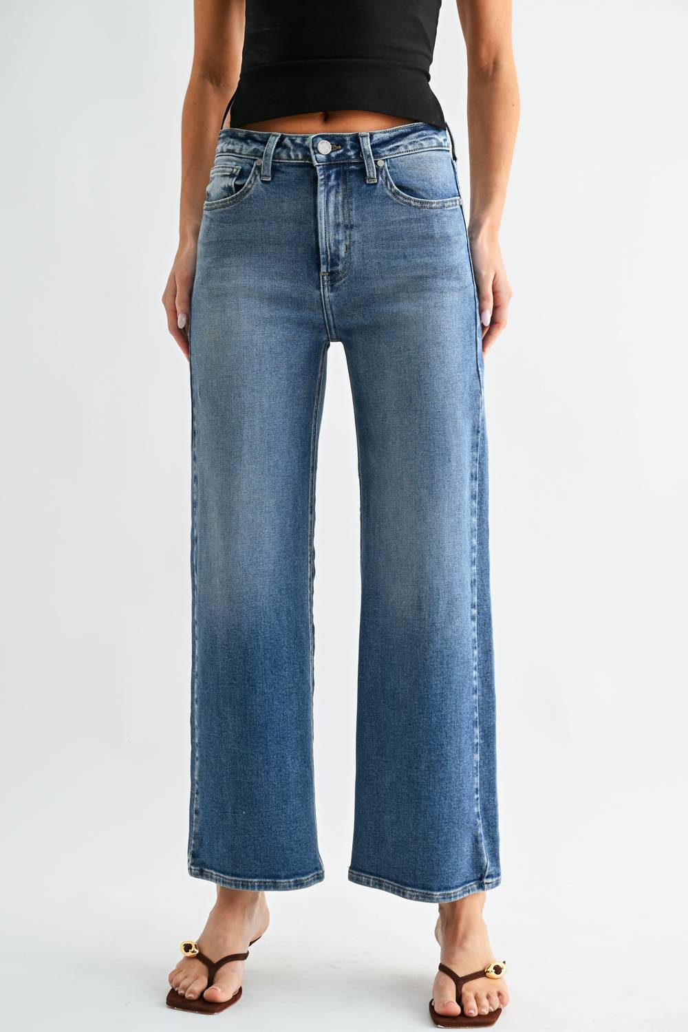 Just Black Denim - High Rise Wide Leg Jean