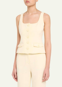 Toccin - Georgia Scoop Neck Button-front Top