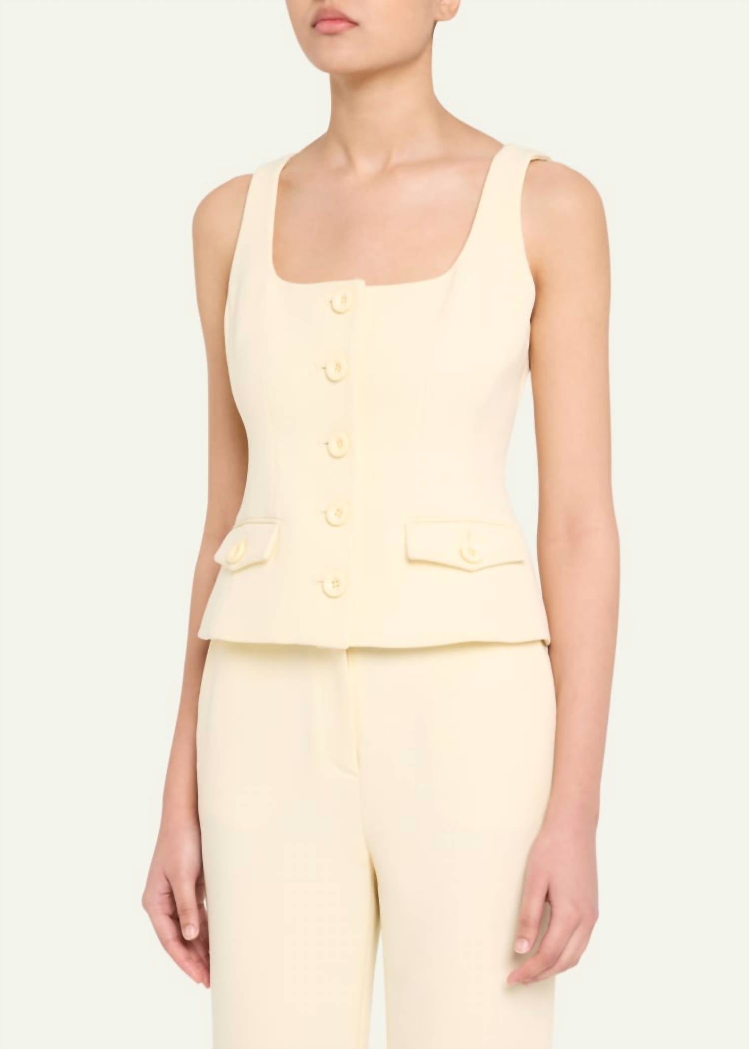 Toccin - Georgia Scoop Neck Button-front Top