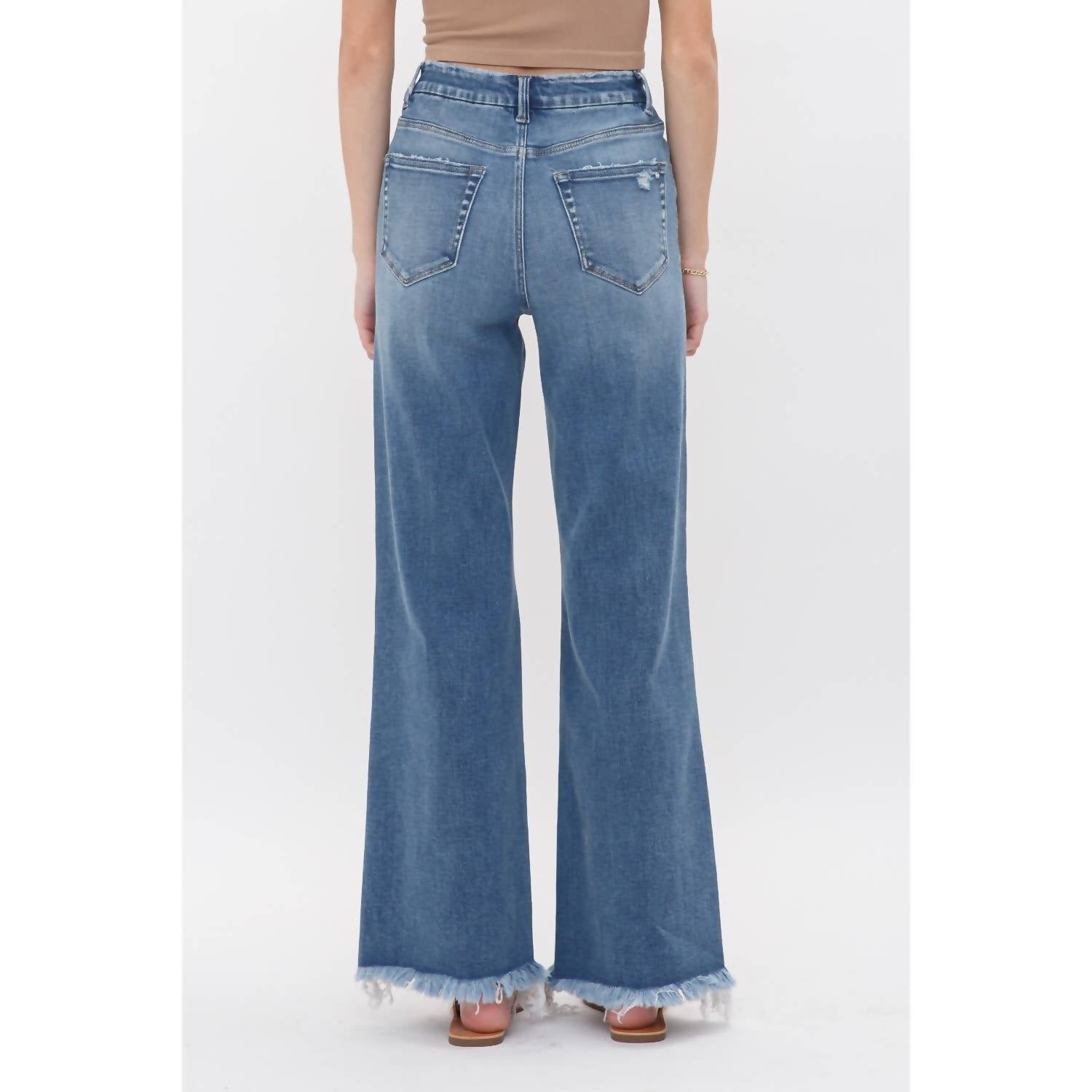 Mica Denim - Dehours High Rise Wide Leg Jeans
