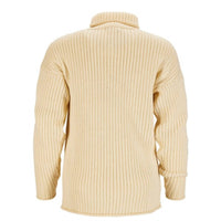 AMUNDSEN Men's Ski Turtleneck Top in cream navy - men's sweater - view 4