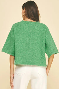 Pinch - Abby Button Down Short Sleeve Sweater
