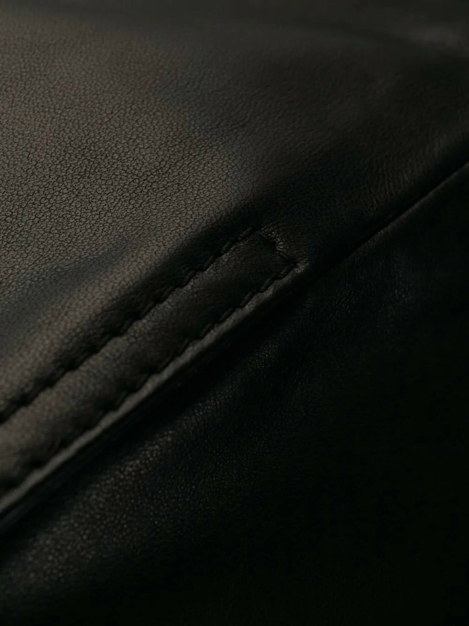 Valentino - Frill Trim Leather Shorts