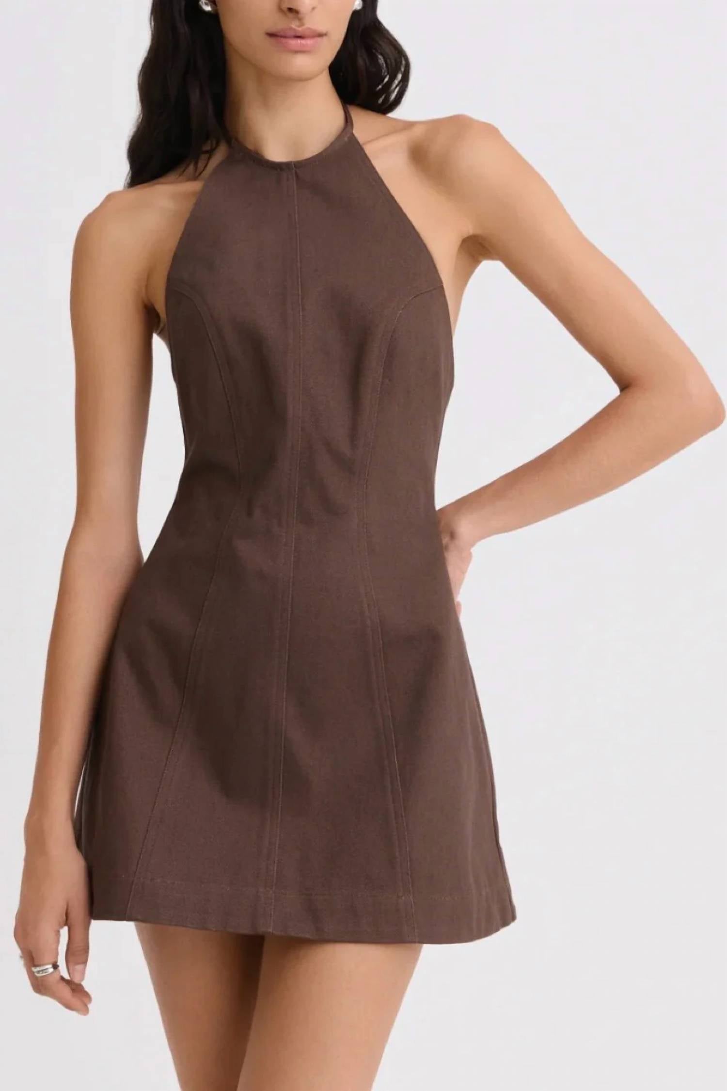 Matthew Bruch - Tie Halter Mini Dress