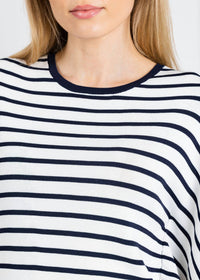 Leo & Ugo - Relaxed Drapey Wide Stripe Top