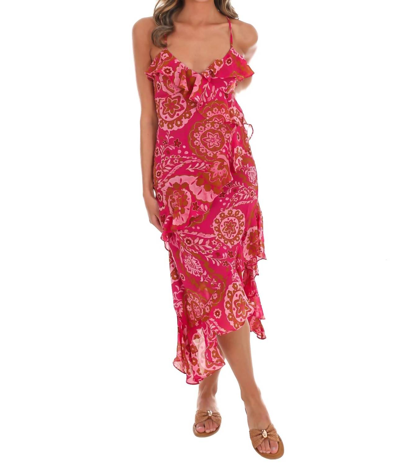 Dress Forum - Women's Sunset Muse Ruffle Midi Dress