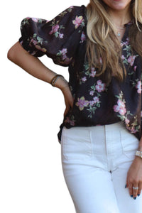 Joy Joy - Harriet Floral Print Puff Sleeve Top