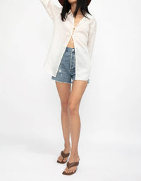 Frame - Tie Front Blouse