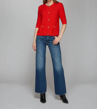 Autumn Cashmere - Button Front Elbow Sleeve Jacket