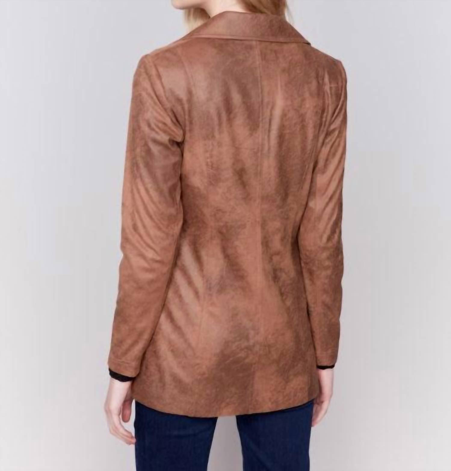 Charlie B - Long Vintage Faux Suede Jacket