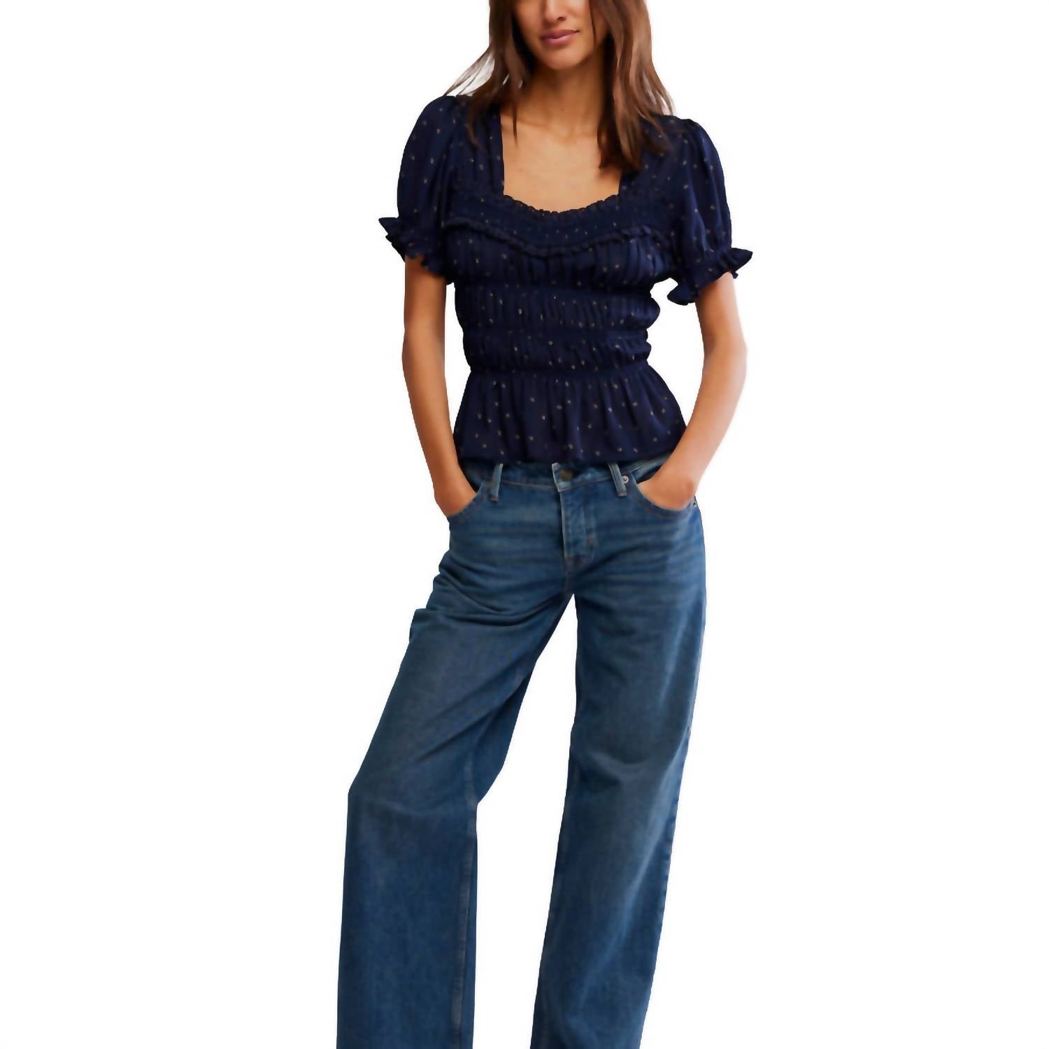 Free People - Adore You Short Sleeve Blouse