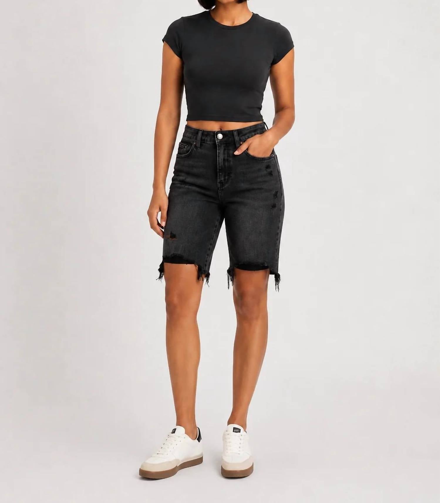 Vervet By Flying Monkey - High Rise Bermuda Shorts