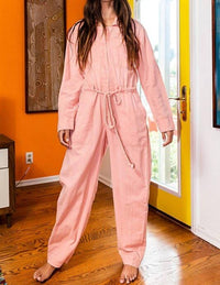 Bucketlist - LINEN BUTTON UP JUMPSUIT