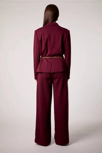 BLUE REVIVAL Taylor Trousers in burgundy - women's pants - view 5