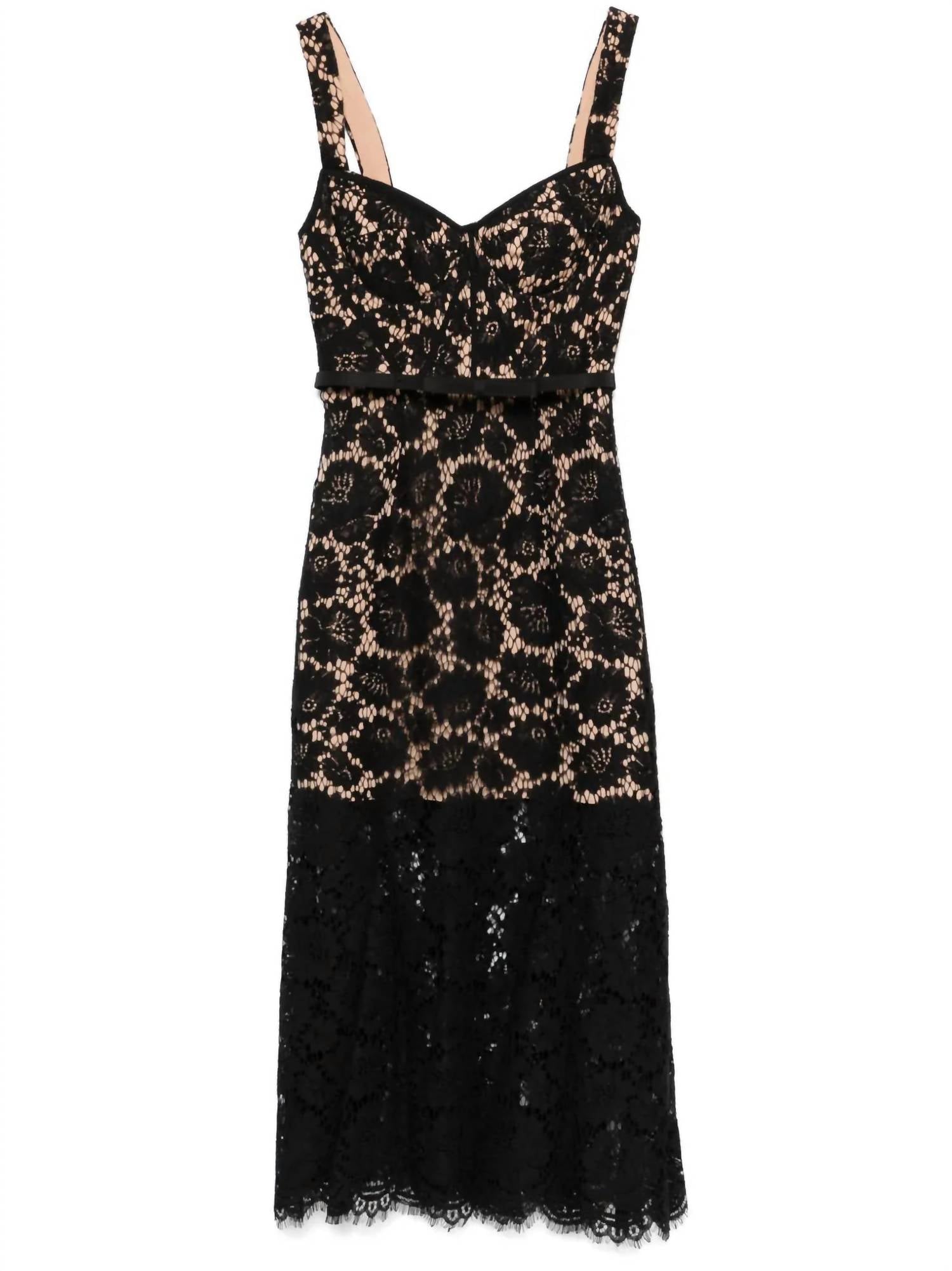 Self-Portrait - Fine Lace Midi Dress