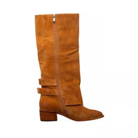 Antelope Women's Tessa Tall Suede Boots in cognac brown - women's shoe - alternate view