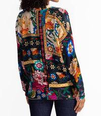Johnny Was Women's Oversized Audrey Shirt Eirene Blouse in multi - women's blouse - detail view