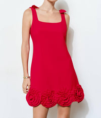 Ina Fashion - Rosette Trimmed Mini Dress