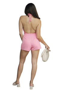 C'Isa - Ruffle Halter Sleeveless Romper