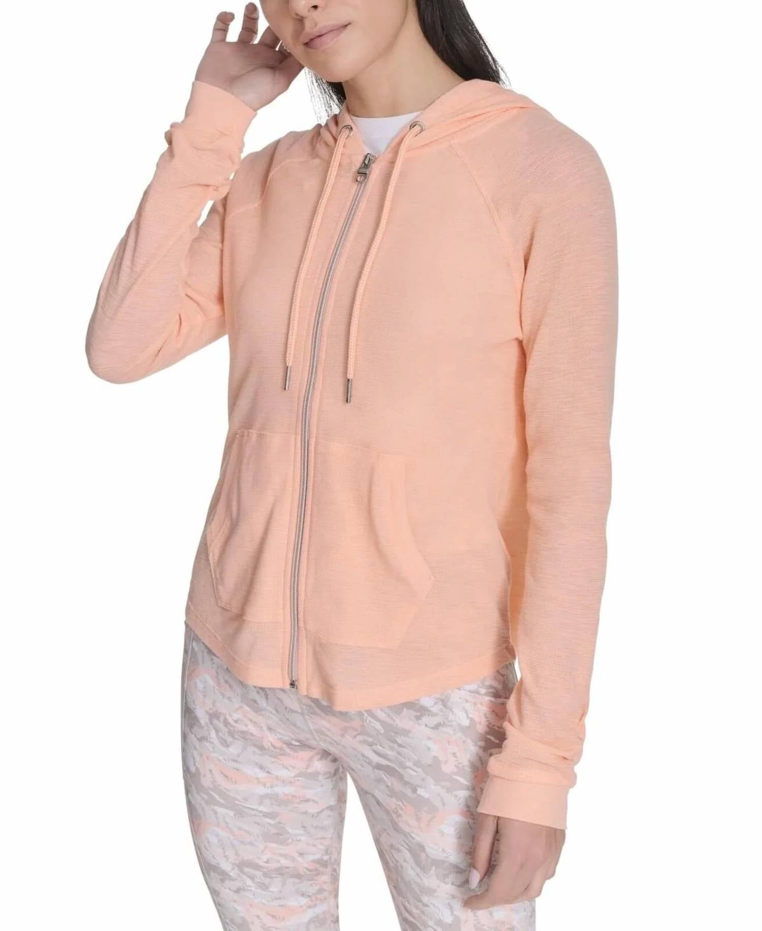 Calvin Klein - Performance Rouched-sleeve Zip Hoodie