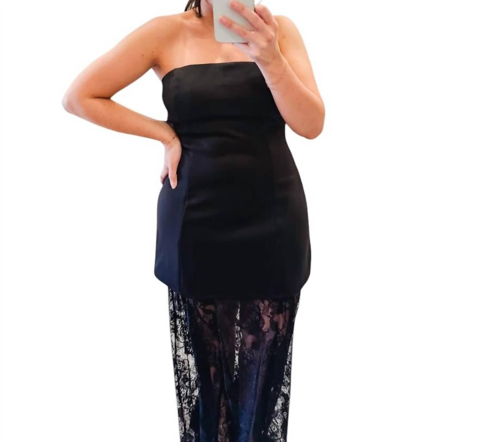 2.7 August Apparel - The Monaco Strapless Lace Dress
