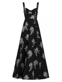 Ml Monique Lhuillier - Thalia Floral Jacquard A-Line Gown
