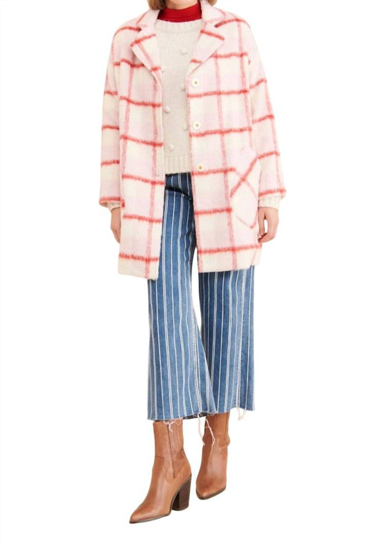 Eva Franco - Strawberry Plaid Coat