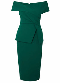 Safiyaa - Eima Crepe Off Shoulder Midi Dress