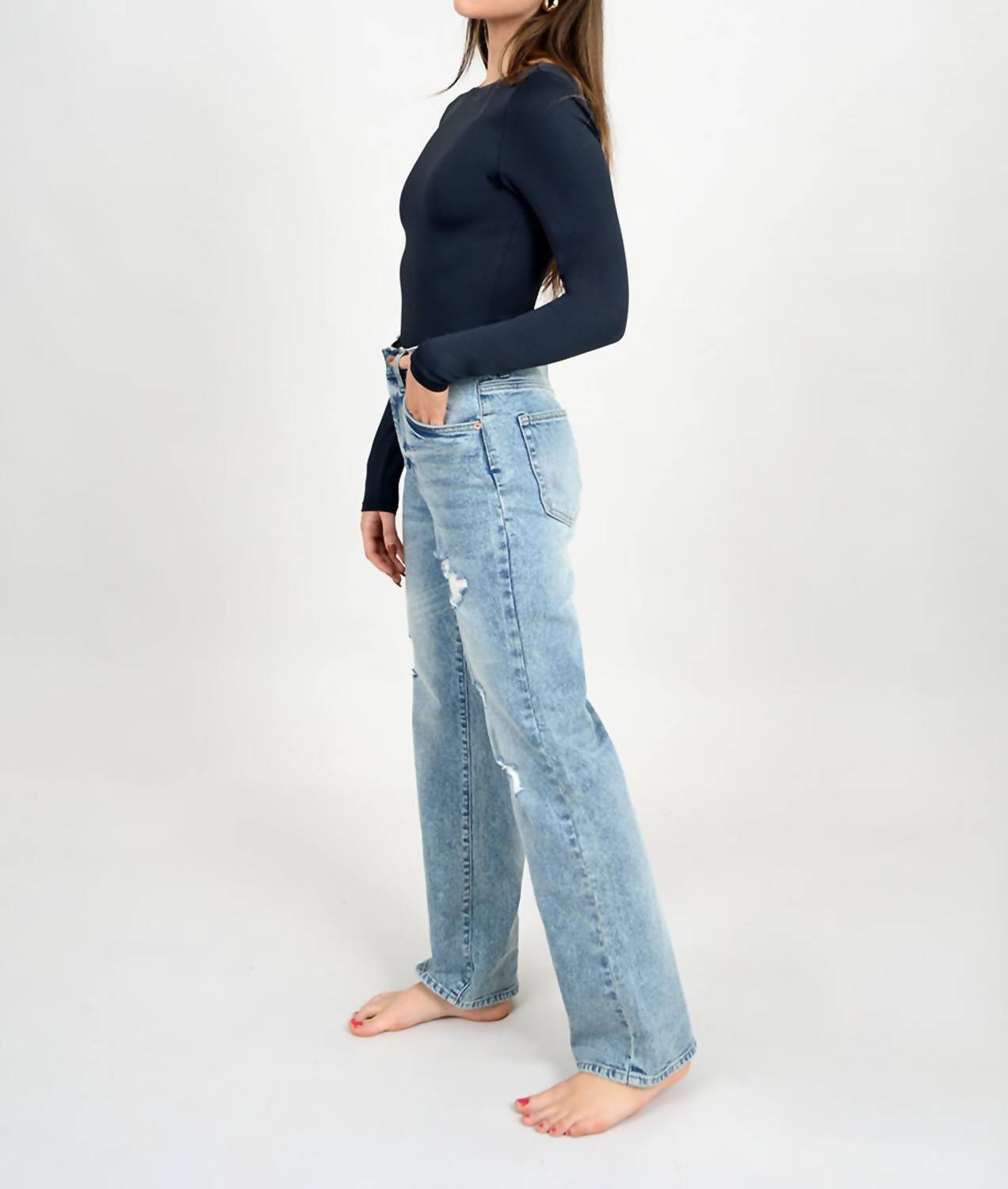 Rd Style - Brida Boat Neck Bodysuit